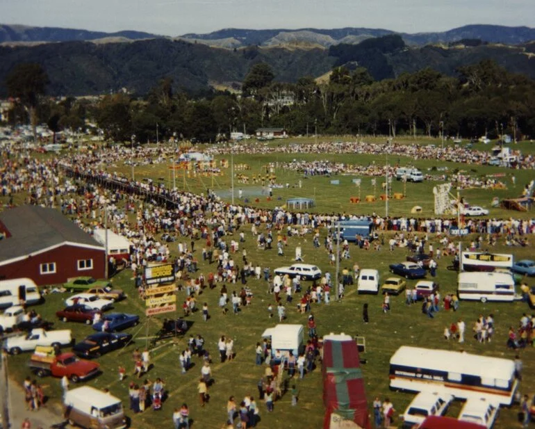 Image: Aerial view of Trentham Memorial Park whilst show in progress