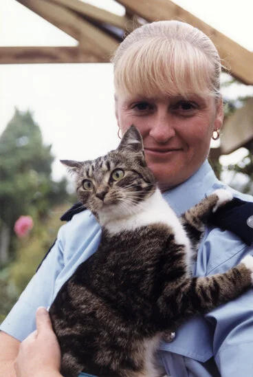 Image: Constable Denise Kenealy and Elmo.