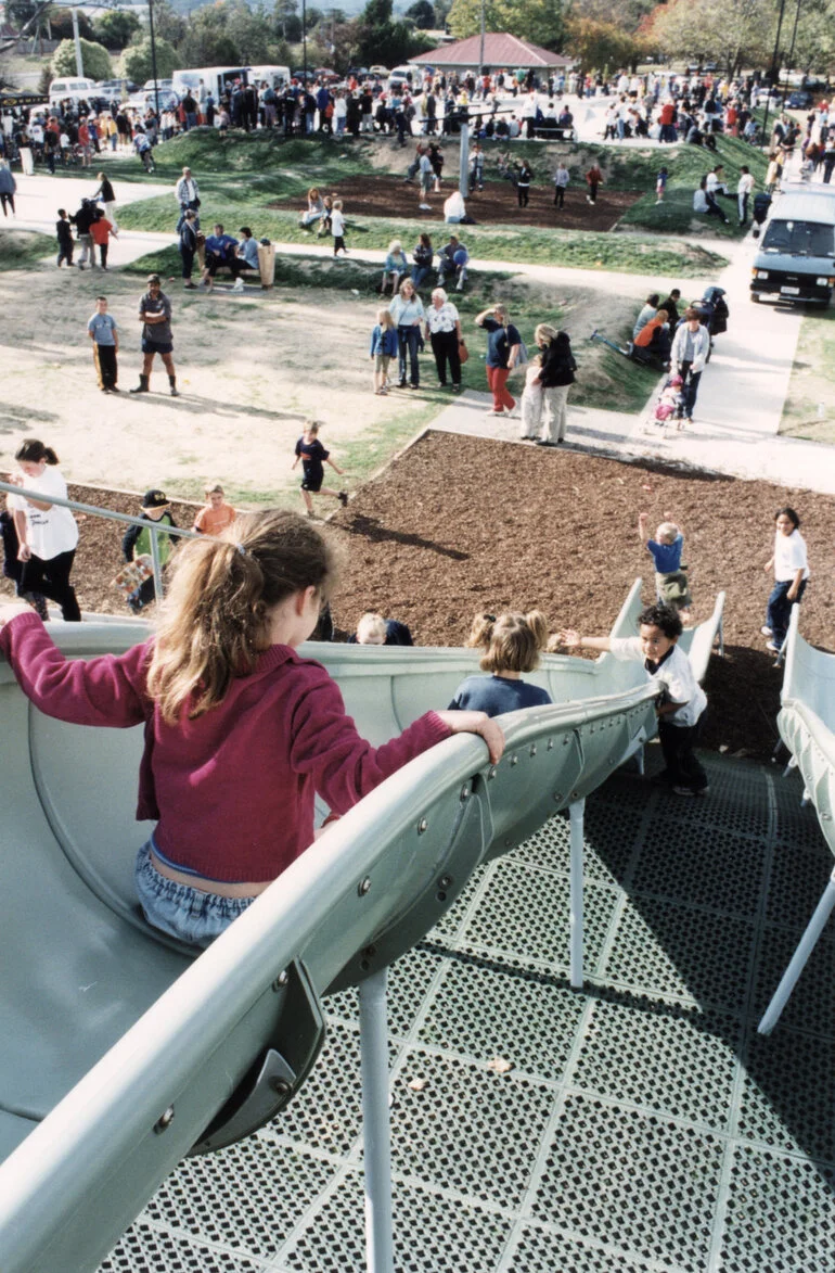 Image: Maidstone Max playground, Park Street; opening day; slides.
