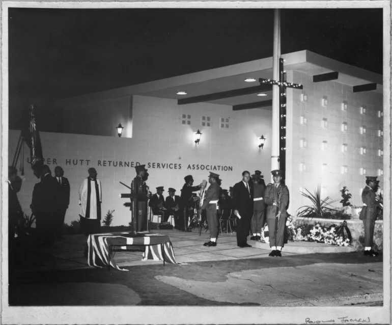 Image: RSA clubrooms; dawn ceremony; possibly opening of extended clubrooms.