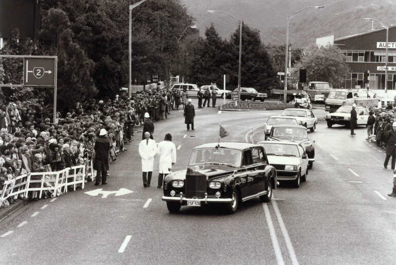 Image: Prince Charles and Princess Diana's visit 2; arriving from Wellington.