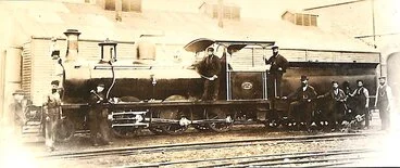 Image: New Zealand Railways locomotive, J 2-6-0 class; number illegible