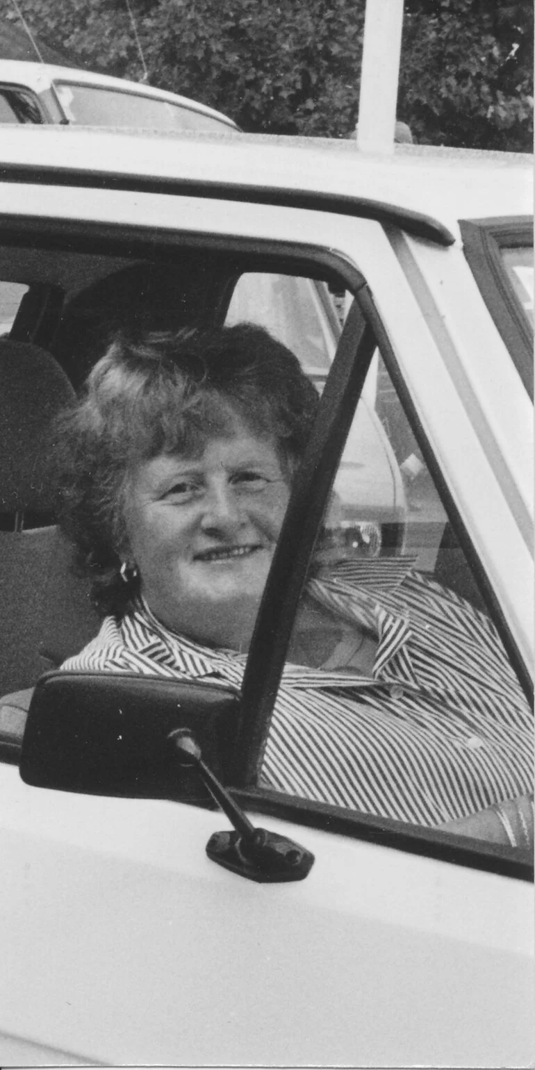 Image: Mrs Audrey Misipeka, Lower Hutt community house organiser, wins a Yugo car at Seaview motor show.