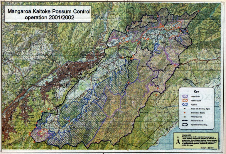 Image: Possum-control operation map 1, Mangaroa / Kaitoke.