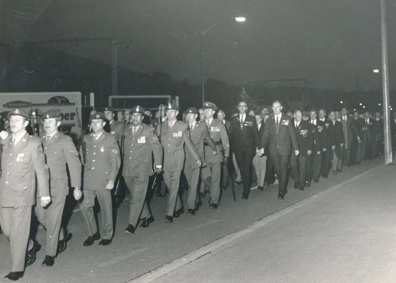 Image: Anzac Day 1975; Dawn Parade, King Street