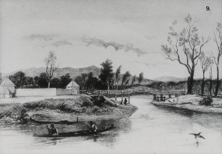 Image: Hutt Valley History 9; Early History 009; the 'Willow Pattern' foot-bridge.