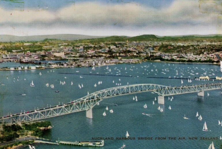Image: Auckland Harbour Bridge from the Air, New Zealand