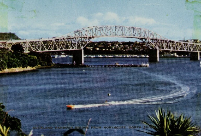 Image: Auckland Harbour Bridge from Northcote, North Shore, N.Z.