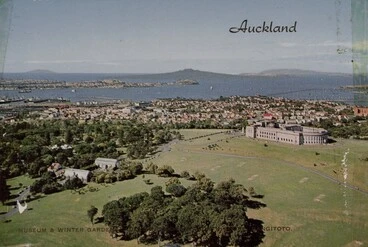 Museum and Winter Gardens, Auckland Domain, North Shore, Rangitoto Image: Museum and Winter Gardens, Auckland Domain, North Shore, Rangitoto