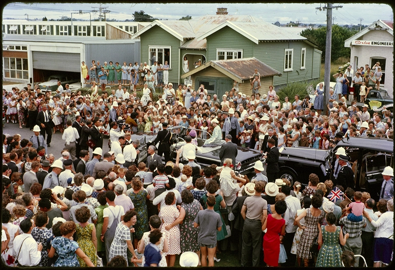 Image: Queen Elizabeth visiting Crown Lynn, 1963