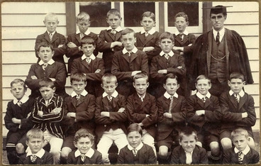 Christchurch - Christ Col Tower Department Laddies 1912 Image: Christchurch - Christ Col Tower Department Laddies 1912