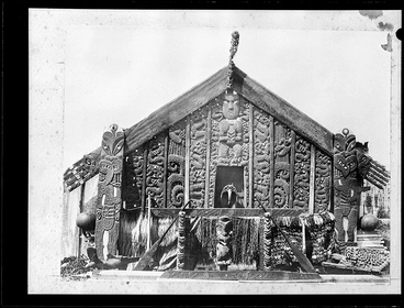 Image: Maori meeting house - not identified