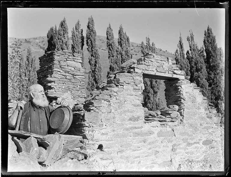 Image: Old gold prospector at Arrowtown in Central Otago