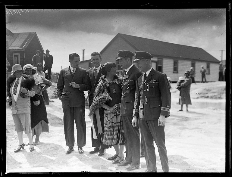 Image: Kingsford-Smith and Ulm at Rotorua, first Tasman flight