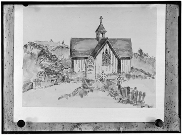 Image: Etching of Church (copied), St Stephen's Chapel Judges Bay