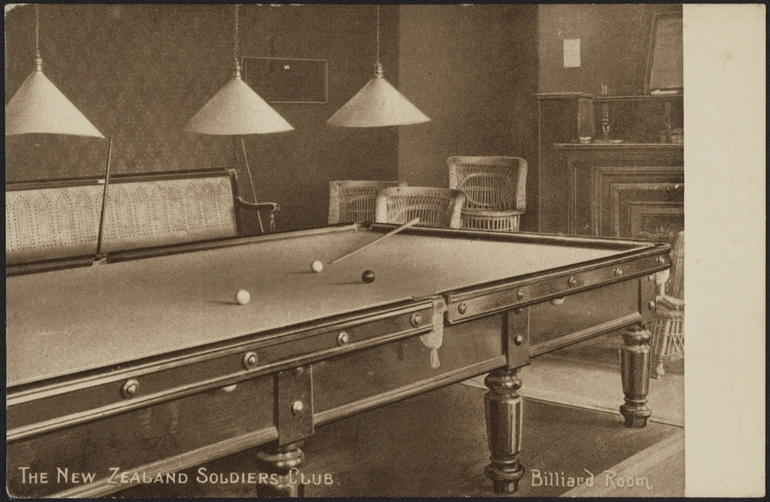Image: New Zealand Soldiers' Club, Billiard Room