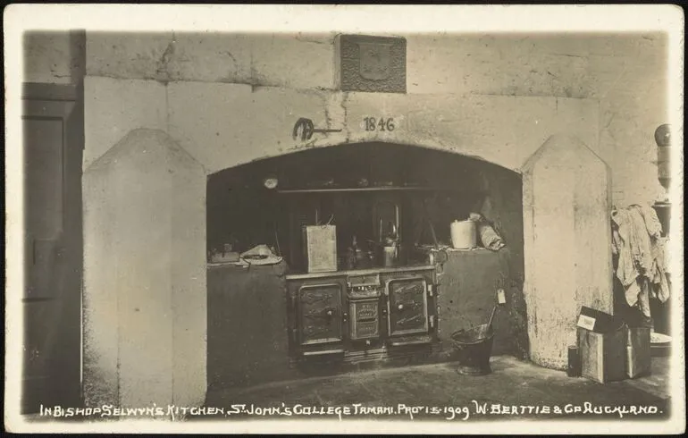 Image: In Bishop Selwyn's kitchen at St John's College showing the...