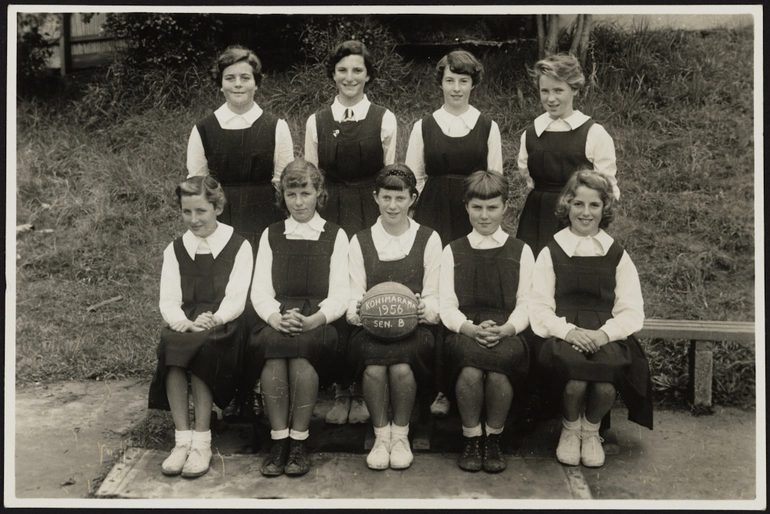 Image: Kohimarama School Senior B netball? team, 1956