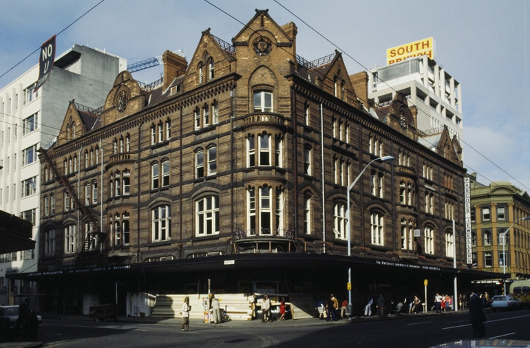 Image: View of Victoria Arcade building on the corner of Queen and...