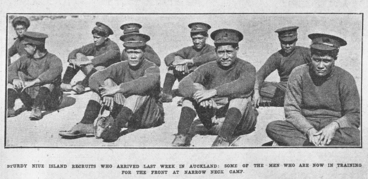 Image: Sturdy Niue recruits who arrived last week in Auckland