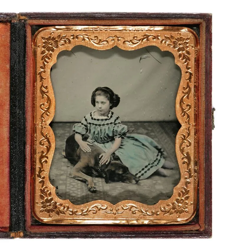 Image: Ambrotype showing full length portrait of...