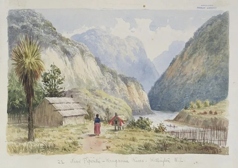 Image: 22 Near Pipiriki - Wanganui River - Wellington N.Z.