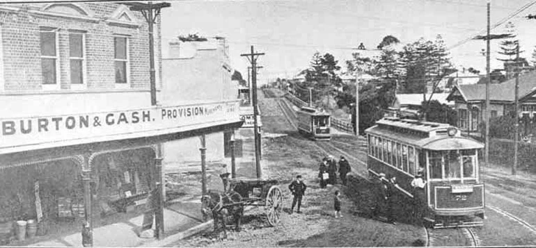 Image: Looking down Dominion Road from Eden Terrace showing the new....
