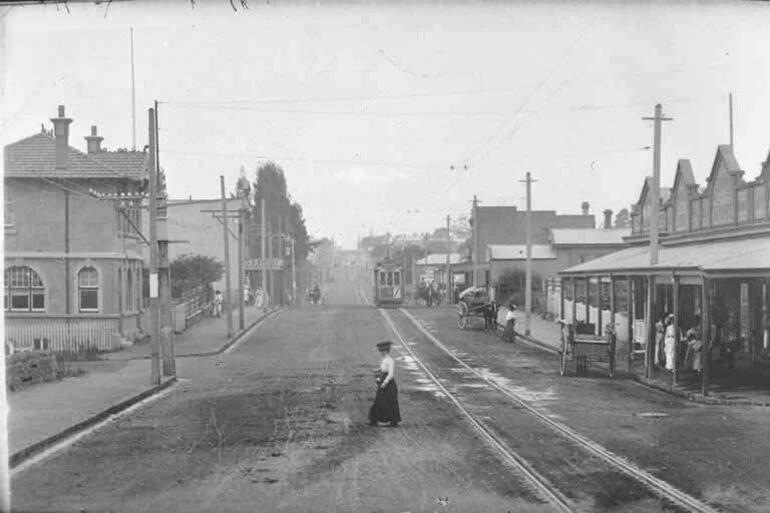 Image: Looking north along Dominion Road toward New North Road showing....
