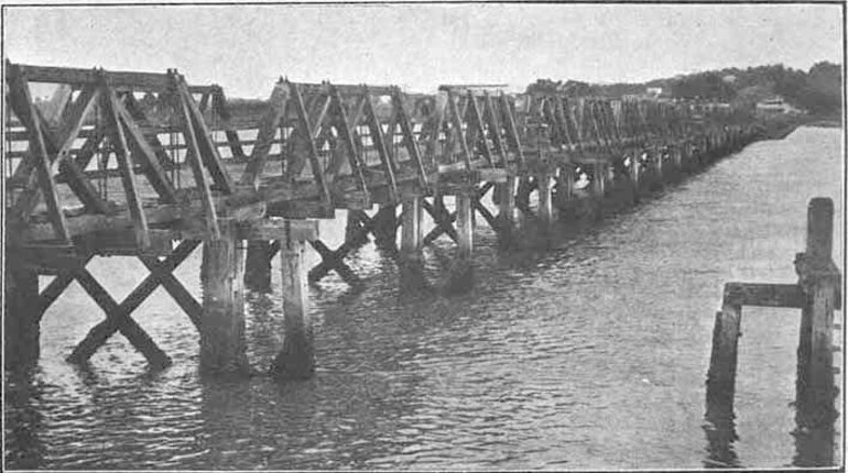Image: Looking south showing the old Mangere...