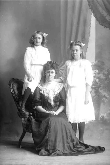 Image: Portrait of the Selgren group which consists of two girls....