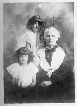 Image: Copy of photograph of two girls (one is scratched out on....