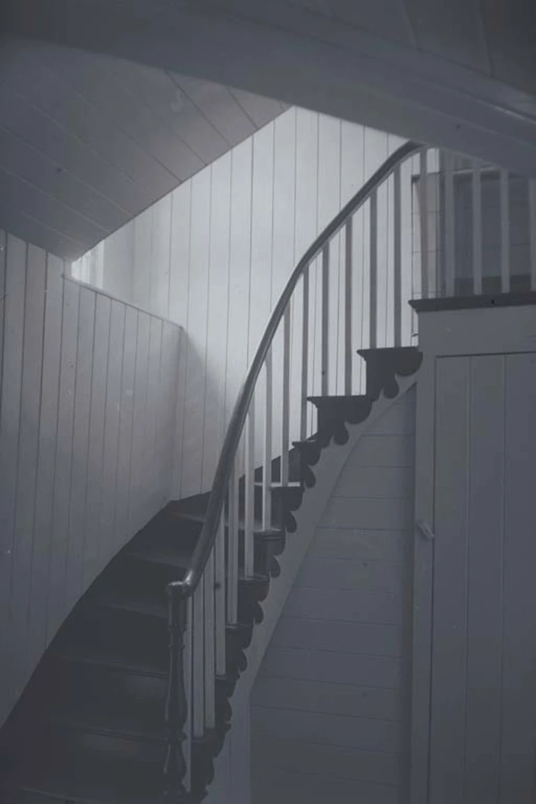 Image: Showing stairway from the front entrance of Selwyn House,....