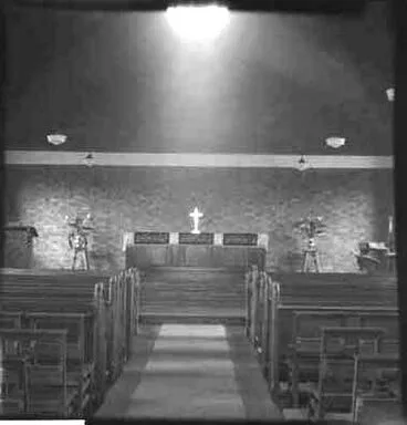 Image: Showing stereoscopic interior view of St Augustine's Church,....