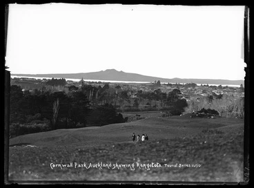 Image: Cornwall Park Auckland showing Rangitoto Tourist Series 1690