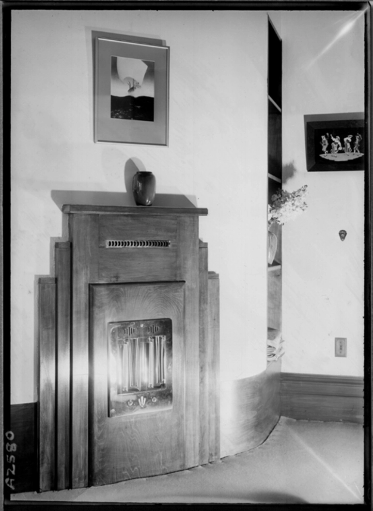 Image: Showing a fireplace inside a house belonging to Dr L A Spedding