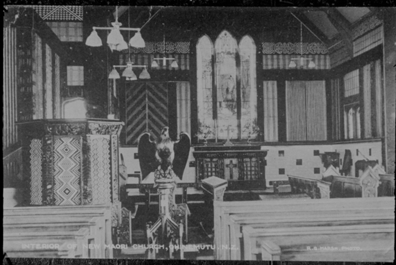 Image: Interior of the New Maori Church, Ohinemutu N Z