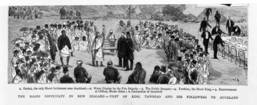 Image: The Maori Difficulty in New Zealand - Visit of King Tawhiao and his followers to Auckland