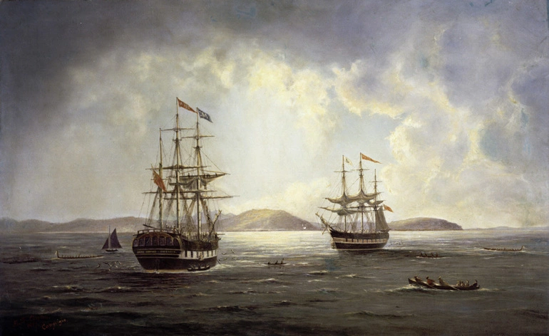 Image: The arrival in Auckland of the Duchess of Argyle and the Jane Gifford