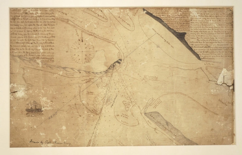 Image: Chart of the entrance to Kaipara Harbour