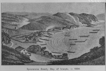 Image: Sketch showing Kororareka beach...1836