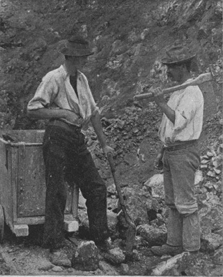 Two goldminers and their tools Image: Two goldminers and their tools