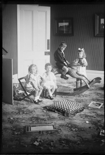 Image: Children and rocking horse