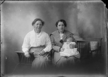 Image: Unidentified women and baby...