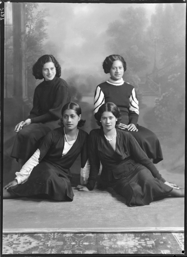 Image: Group portrait of four young women