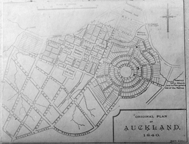Image: Original plan of Auckland 1840