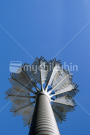 Image: Nikau palm sculpture, Wellington City