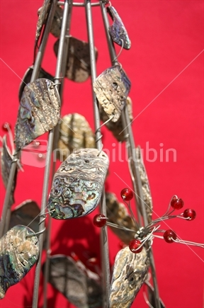 Image: Christmas tree made of paua pieces