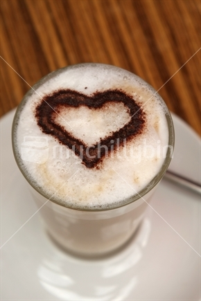 Image: Heart coffee latte