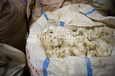 Image: bale of sheeps wool
