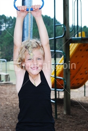 Image: Girl on School Swing
